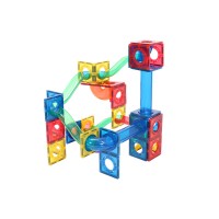 STEM Games Multi Colors Marble Run Pipe 81 Pcs Building Blocks Toy With Strong Magnet